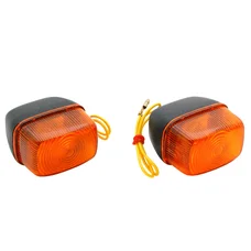 TURN SIGNAL FOR SCOOT MBK 50 BOOSTER 1990>2003/YAMAHA 50 BWS 1990>2003 -FRONT - ORANGE/BLACK (PAIR) **  -   -REPLAY-