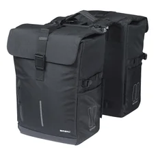 SACOCHE ARRIERE VELO DOUBLE BASIL MOVE 30L NOIR (16x27x38cm) FIXATION MIK 2.0 (INCLUS)