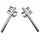 CLIP-ON HANDLEBAR-REPLAY Ø 28/30mm - STEEL-  CHROME (PAIRE) -SELECTION P2R-