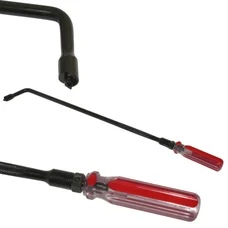 TOURNEVIS POUR REGLAGE VIS CARBURATEUR TETE 25mm PLIEE A 110° (LONG 430mm)  -BUZZETTI-  (5113)