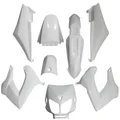 FAIRINGS/BODY PARTS FOR 50cc MOTORBIKE   DERBI 50 SENDA 2000>2010 WHITE GLOSS  (8 PARTS KIT) SELECTION P2R-