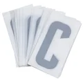 LETTRE PLAQUE PVC MOTO/SCOOTER 45mm  C  (VENDU PAR 10)