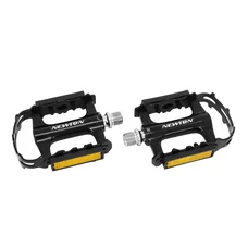 FLAT PEDAL FOR MTB -  PREMIUM - FULL ALUMINIUM WITH WATERPROOF BEARINGS - BLACK Ø 9/16" (PAIR)