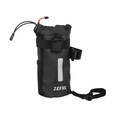 SACOCHE DE CINTRE/GUIDON VELO ZEFAL Z-ADVENTURE POUCH BAG NOIRE FIXATION VELCROS (Lg180mm x D90mm - 1.1 LITRE) - AVEC REFLECTEURS