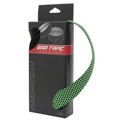 RUBAN DE GUIDON / CINTRE NEWTON SILICONE VERT FLUO/NOIR AVEC BOUCHONS