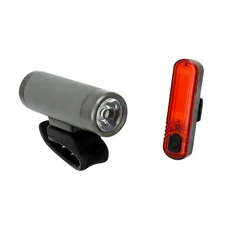 ECLAIRAGE VELO USB KIT NEWTON 400 LUMENS 70B SUR CINTRE/TIGE DE SELLE LEDS NOIR AVANT+ ARRIERE (LIVRE AVEC FIXATIONS) - RECHARGEABLE USB