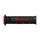 REVETEMENT POIGNEE DOMINO MOTO ON ROAD A250 NOIR/ROUGE OPEN END 120-125mm (PAIRE)