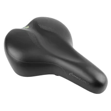 SADDLE- NEWTON FOR URBAN BIKE - BLACK - FLUIDYNAMIC DUAL DENSITY CONFORT 50 MODERATE -ELASTOMER 272x192mm