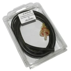 FUEL HOSE KIT 6X9  BLACK + CONIC FUEL FILTER Ø 6 (1M) (MADE IN FRANCE)