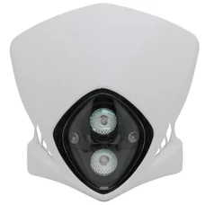 PLAQUE PHARE/TETE DE FOURCHE 50 A BOITE UNIVERSEL REPLAY DUKE BLANC HALOGENE 2x20W
