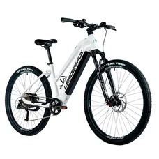 VELO ELECTRIQUE/VAE VTT 29 LEADER FOX ARIMO FEMME BLANC BRILLANT 9V MOTEUR ROUE AR BAFANG 36V 45Nm BATTERIE 20Ah (17,5'' - h45cm - TAILLE M - POUR ADULTE DE 168cm à 178cm)