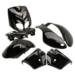 FAIRINGS/BODY PARTS FOR SCOOT  PEUGEOT 50 TKR, TREKKER 2007> BLACK GLOSS  (7 PARTS KIT )