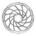 DISQUE DE FREIN VTT 6 TROUS NEWTON BRAKCO COMPATIBLE SHIMANO ET AUTRES 180mm ARGENT POUR VAE / E-BIKE AVEC RENFORT SUPPLEMENTAIRE DE 2mm + 6 VIS