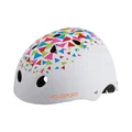 URBAN BIKE JUNIOR HELMET- POLISPORT URBAN RADICAL WHITE+PATTERNS - EURO 53-55 SYSTEM QUICK LOCK