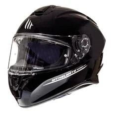 HELMET-FULL FACE MT TARGO SOLID GLOSS BLACK - XL  (SINGLE VISOR -PINLOCK READY).