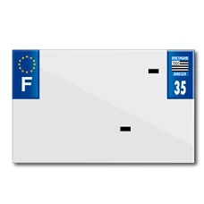 BANDE PLAQUE MOTO 210x130 POUR PVC VIERGE DEP. 35/EURO (VENDU A L'UNITE)