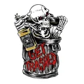 STICKER LETHAL THREAT MINI GET TRASHED SKELETON (60x80mm)