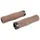 POIGNEE VTC / CITY NEWTON EFFET LIEGE MARRON LOCK ON NOIR L131mm AVEC BOUCHON NOIR (PAIRE)