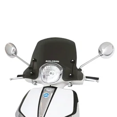 PARE-BRISE/SAUTE VENT MAXISCOOTER POUR PIAGGIO 50-125 LIBERTY I-GET 2016>2024 FUME (H340 - L450 mm)  -MALOSSI-