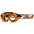 MOTOCROSS GOGGLES PROGRIP 3200 VENOM ORANGE - CLEAR LENS- LIGHT SENSITIVE ANTI-SCRATCH/U.V.PROTECTION/ANTI-FOG (APPROVED CE-EN-N° AC-96025 REV.2)