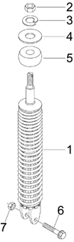 Suspension arrière - Amortisseur/s