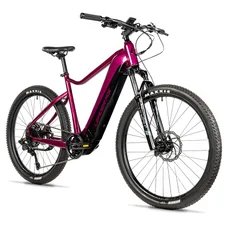 VELO ELECTRIQUE/VAE VTT 27,5 LEADER FOX KENT 2025 VIOLET BRILLANT 9V MOTEUR CENTRAL BAFANG M510 36V 95Nm BATTERIE 20Ah (17,5'' - H44.5cm - TAILLE M - POUR ADULTE DE 168cm à 178cm)