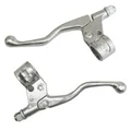 BRAKE LEVER FOR MOPED REPLAY -  LUSITO TYPE- SHORT POLISHED ALUMINIUM (PAIR)