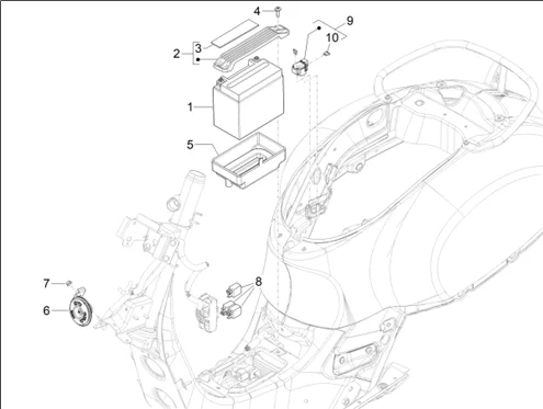 Relais - Batterie - Avertisseur sonore