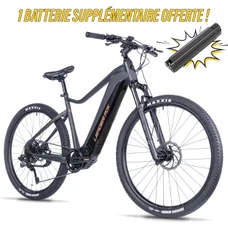 VELO ELECTRIQUE/VAE VTT 29 LEADER FOX KENT 2025 GRIS MAT 9V MOTEUR CENTRAL BAFANG M510 36V 95Nm BATTERIE 20Ah (19,5'' - H50cm - TAILLE M - POUR ADULTE DE 178cm à 185cm)