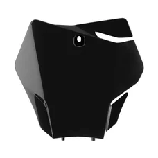 MX FRONT NUMBER PLATE - POLISPORT FOR GAS GAS 125 MC 2021>, 250 EC F 2021>, 250 MC F 2021>, 300 EC F 2021>, 450 MC F 2021> BLACK