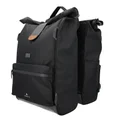 SACOCHE ARRIERE VELO DOUBLE HAPO.G ROLL-TOP 2x25L NOIR (61x33x16cm) - FIXATION VELCROS SUR PORTE BAGAGE