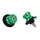 DIABOLO FOR PADDOCK STAND FOR KAWASAKI 900 Z900 ALUMINIUM GREEN (PAIR)  - AVOC -