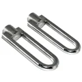 FOOTREST FOR MOPED  (FOR PILOT) U SHAPED PLAIN - CHROME STEEL FOR PEUGEOT 103/MBK 51 (PAIR)-SELECTION P2R-