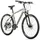 VELO MUSCULAIRE VTC 28 LEADER FOX TOSCANA HOMME ARGENT MAT 9V CADRE 17,5 POUCES (TAILLE ADULTE 165 à 173 cm)