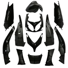 CARROSSERIE/CARENAGE MAXISCOOTER ADAPTABLE YAMAHA 500 TMAX 2001>2007 NOIR BRILLANT -STYLE ORIGINE- (KIT 12 PIECES)  -P2R-