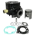 CYLINDRE SCOOT ADAPTABLE SUZUKI 50 KATANA LIQUIDE/APRILIA 50 SR 2002>2004 LIQUIDE  -P2R FONTE AVEC PISTON GRAPHITE-