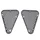 GRILLE DE COQUE AR SCOOT REPLAY DESIGN POUR MBK 50 BOOSTER 2004>/YAMAHA 50 BWS 2004> NOIR (PAIRE)