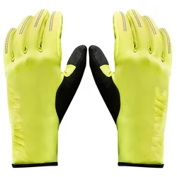 GANTS VELO LONG MAVIC ESSENTIAL THERMO NOIR/JAUNE REFLECHISSANT M (PAIRE SUR CARTE) SANS VELCRO