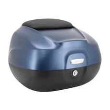 TOP CASE 37L VENDU SANS LE SUPPORT (1B01284) ORIGINE PIAGGIO 400-530 MP3 2022> BLEU OXIGEN D12 -CM277549