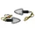 CLIGNOTANT MOTO AVOC ASO 13 LEDS BASE ABS TRANSPARENT/NOIR (L 78mm / H 37mm / L 27mm) (HOMOLOGUE CE) (PAIRE)