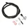 ROBINET ESSENCE CYCLO ADAPTABLE MBK/MOTOBECANE 88 (A TIRETTE) AVEC DURITE NOIR + COLLIERS  -SELECTION P2R-