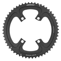 PLATEAU ROUTE 4BRA D.110 POUR SHIMANO ULTEGRA R8100 STRONGLIGHT 54DTS EXTERIEUR NOIR ALU 12V. POUR INTERIEUR 38DTS