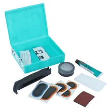 REPAIR KIT -  FOR BICYCLE INNER TUBE- TIP TOP TT09 EBIKE HOOK DISPLAY 15mm + 1 F1 25mm + 1 F2 45x15mm+ 1  F2 Blue reinf + GLUE 5g + SANDING PAPER + 2 TYRE LEVERS) WITH USER MANUAL (5060900)
