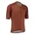 MAILLOT GIST HOMME PODIUM MANCHES COURTES ZIP TOTAL ROUGE BRIQUE L    -5359