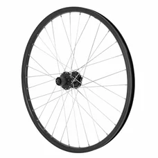 ROUE VTT 26" M260 ARRIERE NOIR DOUBLE PAROI DISQUE OEILLET MOYEU SHIMANO M475 9/10/11V. DISQUE 6 TROUS RAYON ARGENT BLOCAGE