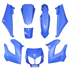 FAIRINGS/BODY PARTS FOR 50cc MOTORBIKE   DERBI 50 SENDA 2000>2010 BLUE GLOSS  (8 PARTS KIT) SELECTION P2R-