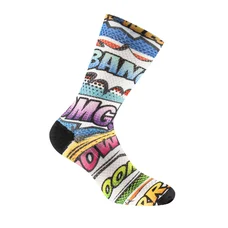 CYCLING SOCKS-SUMMER- GIST COMICS BANG MULTICOLOR 43/47 - HEIGHT  16CM (PAIR )   -5863