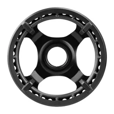 CHAINRING FOR EBIKE  DIRECT MOUNT FOR SHIMANO E-STEPS ORIGINAL SINGLE 38 Teeth- BLACK  STEPS E6100 With chain protector.