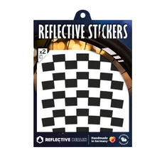 AUTOCOLLANT/STICKER REFLECHISSANT POUR ROUE DE VELO NOIR (PLANCHE)