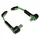 LEVER GUARDS REPLAY RR ALUMINIUM- ADJUSTABLE - GREEN/BLACK - WITH NOZZLES FOR ANY TYPE OF HANDLEBAR 13/17 mm) (PAIR)